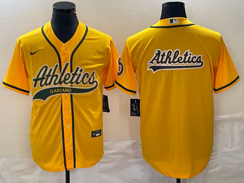 Men's Oakland Athletics Gold Jersey Joint Edition Men's Oakland Athletics Gold Jersey Joint Edition